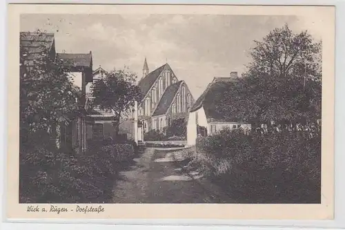 23578 Ak Wiek sur Rügen Dorfstrasse 1937