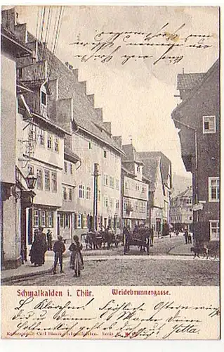 23561 Ak Schmalkalden i. Thuringe Weidebrunnergasse 1905