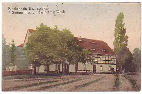 23554 Ak Blankenhain Bez. Zwickau Gasthof Weide 1912