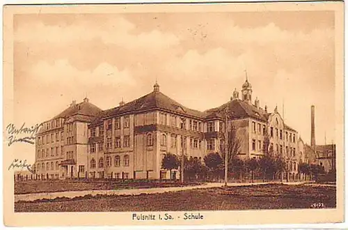 23553 Ak Pulsnitz i.Sa. Schule 1925