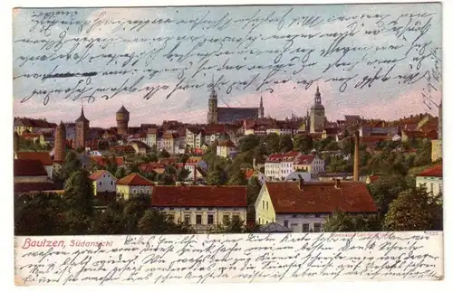 23540 Ak Bautzen Südansicht 1904