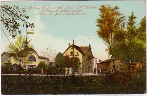 23528 Ak Oberholz bei Liebertwolkwitz Hotel um 1920