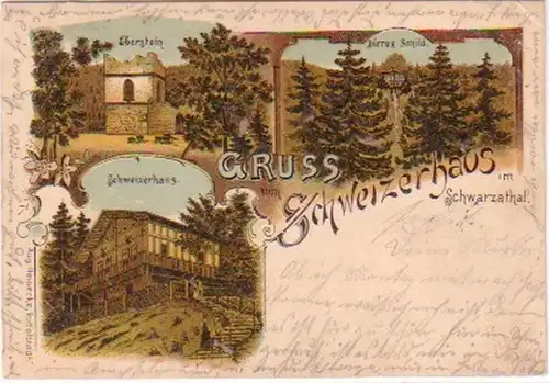 23519 Ak Lithographie Gruß vom Schweizerhaus 1903