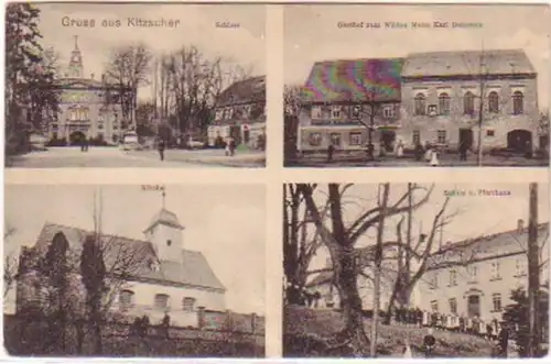 23513 Salutation en Ak Kitzscher Gasthof, etc.1912