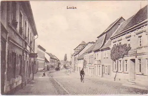 23499 Ak Lucka S.-A. Strassenansicht um 1910