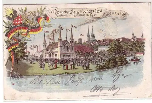 23486 Ak VI. Festhalle et Fälsplatz in Eger 1898