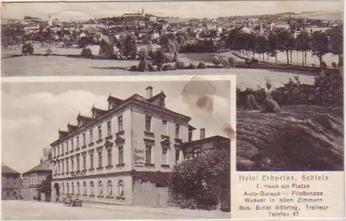 23487 Mehrbild Ak Schleiz Hotel Erbprinz 1930