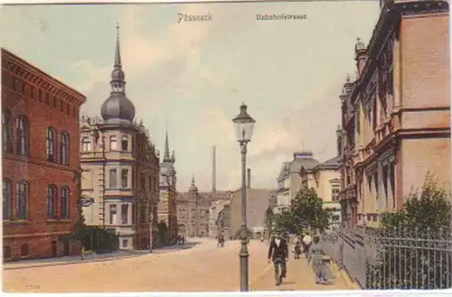 23483 Ak Pössneck Bahnhofstrasse 1921