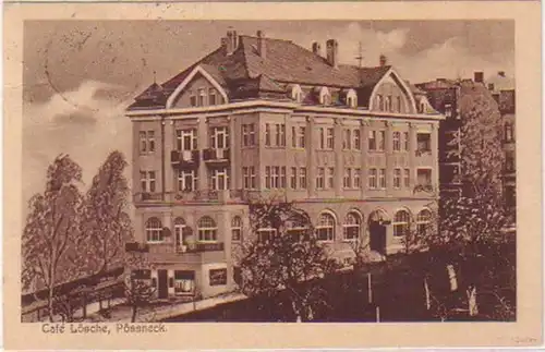 23481 Ak Pössneck Thüringen Café Lösche 1920