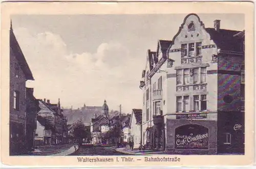 23467 Ak Waltershausen à Thüringe. Bahnhofstraße 1930