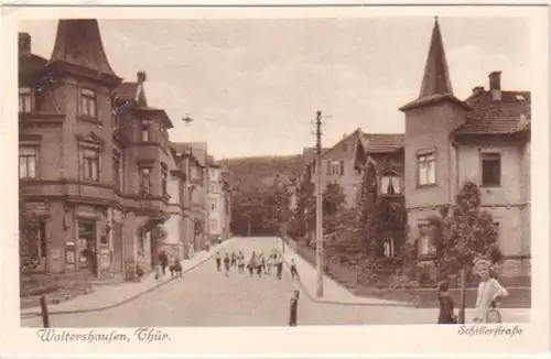 23466 Ak Waltershausen à Thüringe. Schillerstraße vers 1930