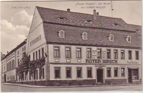 23425 Ak Frohburg Gasthof "Roter Hirsch" 1910