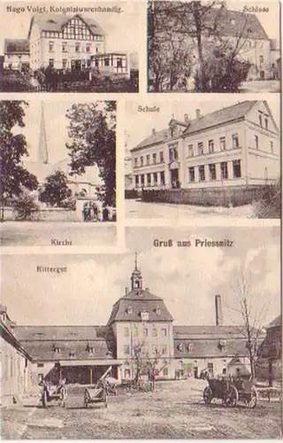 23426 Mehrbild Ak Gruß aus Priesnitz Rittergut usw.1910