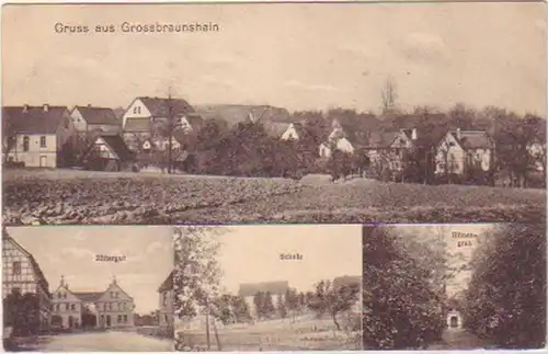 23409 Mehrbild Ak Gruß aus Grossbraunshain um 1920