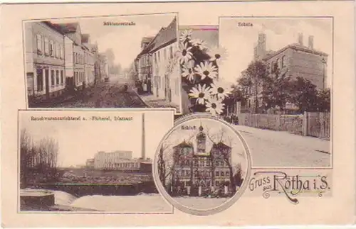 23331 Mehrbild-Ak Gruss aus Rötha Böhlenerstr. 1913