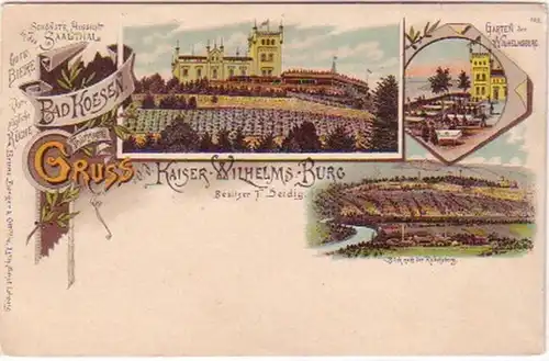 23328 Ak Lithographie Gruss de Bad Kösen vers 1910