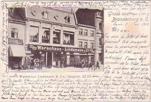 23311 Ak Salutation de Brandenburg Warenhaus 1901