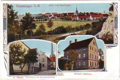 23295 Mehrbild Ak Flemmingen S.-A. Gasthaus um 1920