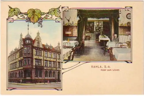 23291 Mehrbild Ak Kahla S.-A. "Hotel zum Löwen" um 1910