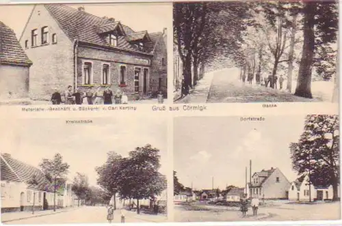 23284 Salutation Ak multi-image de la boulangerie Cörmigk, etc., vers 1920