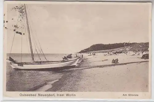 23277 Ak Ostseebad Neuendorf Insel Wollin am Strande 1928