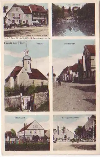 23256 Mehrbild Ak Gruß aus hain Gasthaus usw. um 1920