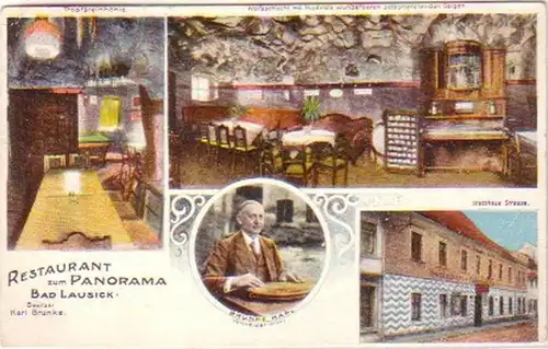 23252 Ak Restaurant zum Panorama Bad Lausick 1925