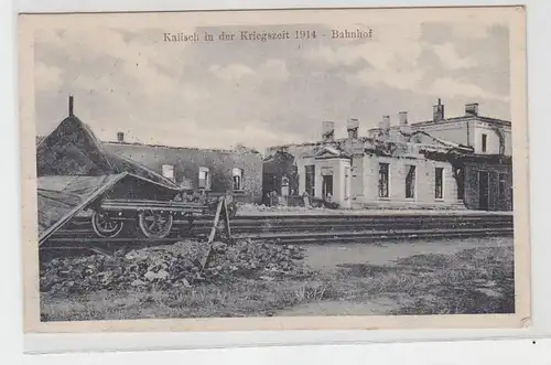 23238 Feldpost Ak Kalisz Gare de Kalisz en temps de guerre 1914