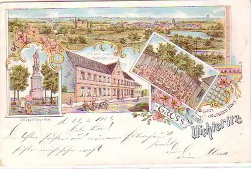 23205 Ak Lithographie Gruss de Uichteritz 1903