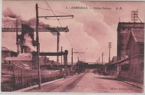 23202 Ak Dombale-sur-Meurthe Usine Solvay vers 1920