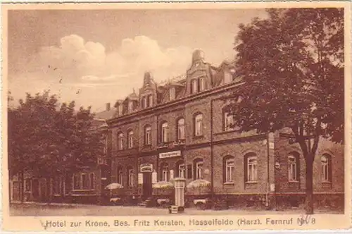 23143 Ak Hasselfelde Hotel zur Krone 1935