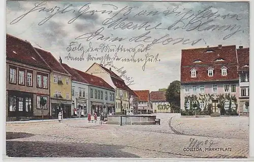 23101 Ak Cölleda Marktplatz 1907