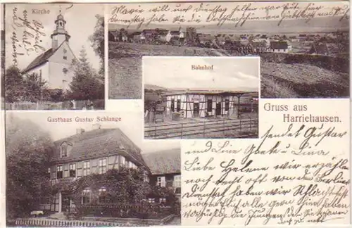 23092 Mehrbild Ak Gruss aus Harriehausen 1908