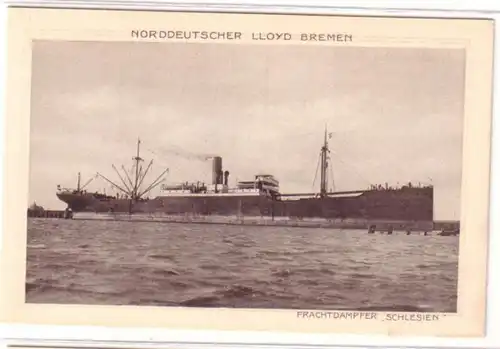 23067 Ak Frachtdampfer "Schlesien" um 1920