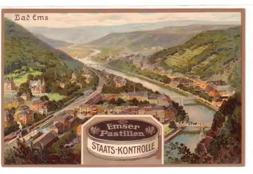 23062 Reklame Ak Bad Ems Emser Pastillen um 1910