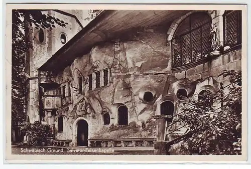 23022 Ak Schwäbisch Gmünd Salvator Felsenkapelle 1953