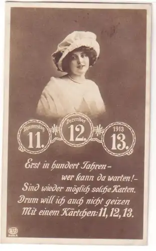 23020 Datumsspielerei Ak mit Stempel 11.12.1913