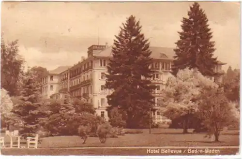 23014 Ak Baden Bad en Hôtel Bellevue 1928