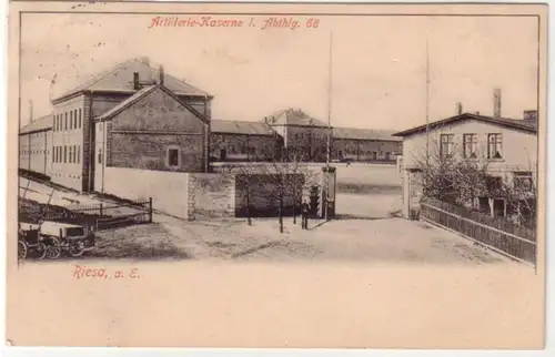 23013 Ak Riesa Artillerie Kaserne 1.Abthlg.68, 1914