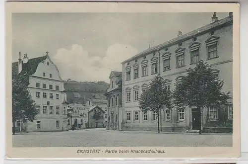 23011 Feldpost Ak Eichstätt Partie beim Knabenschulhaus 1915