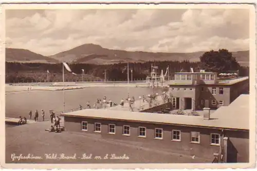 23010 Ak Großschönau Wald Strand Bad 1937