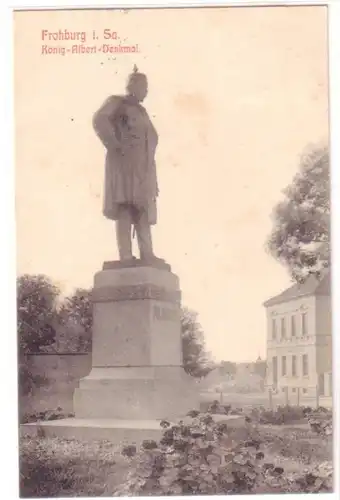 23006 Ak Frohburg in Sa. König Albert Denkmal 1911