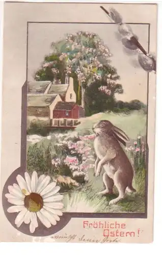 22089 Joyeux Ak de Pâques avec le lapin de Oster 1911
