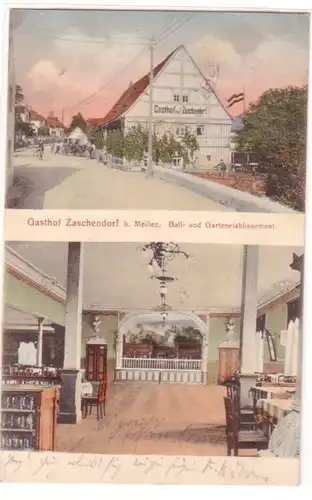 22077 Ak Gasthof Zaschendorf bei Meißen 1912