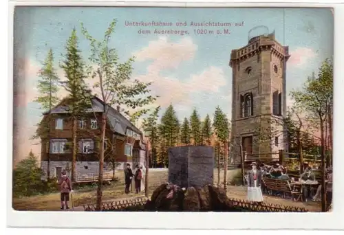 22053 Ak Unterkunftshaus auf dem Auersberge 1908