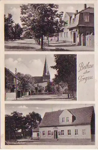 22045 Mehrbild-Ak Bethau über Torgau Gasthof usw. 1944