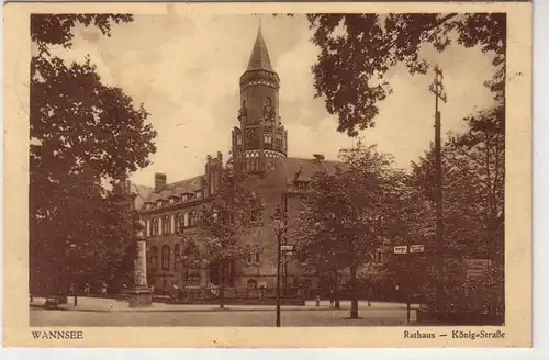 22012 Ak Wannsee Rathaus Königstrasse 1932