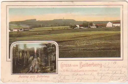 21979 Ak Gruß vom Butterberg bei Bischofswerda 1904