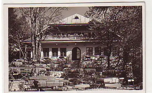 21969 Ak Lockstein Restauration Biergarten um 1940