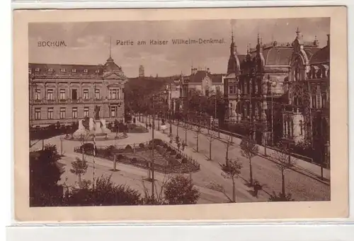 21890 Feldpost Ak Bochum Partie am Kaiser Wilhelm Denkmal 1917